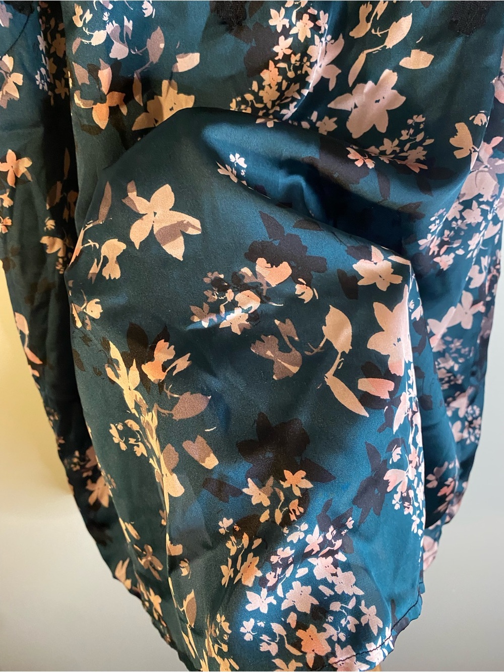 Maurices Teal Floral Lace Trim Sleeveless Camisole - Picture 3 of 12